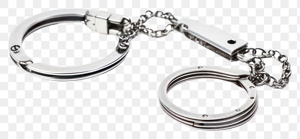 PNG Handcuffs and key jewelry silver white background. AI generated Image by rawpixel.
