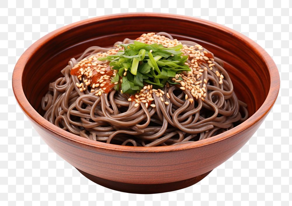 PNG Soba food noodle bowl.