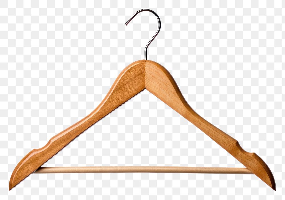 PNG Wooden hanger white background simplicity coathanger. AI generated Image by rawpixel.