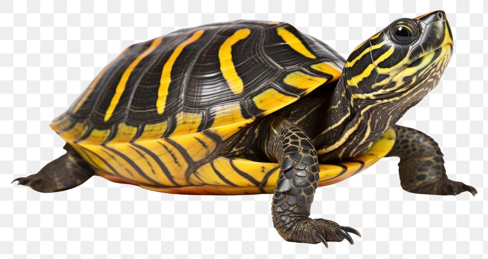 PNG Yellow-Bellied Slider turtle reptile animal yellow. AI generated Image by rawpixel.
