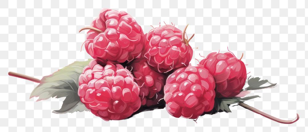 PNG Berry raspberry fruit plant. AI generated Image by rawpixel.