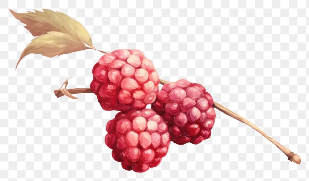 PNG Berry raspberry fruit plant. AI generated Image by rawpixel.