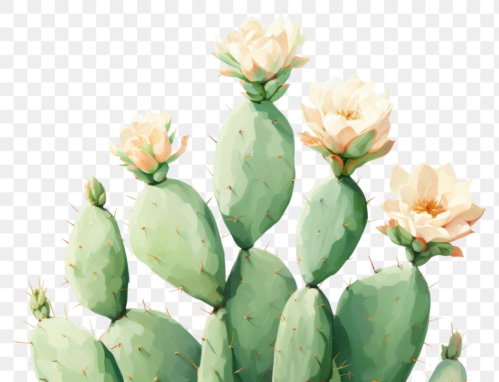 PNG Cactus plant inflorescence freshness. AI generated Image by rawpixel.