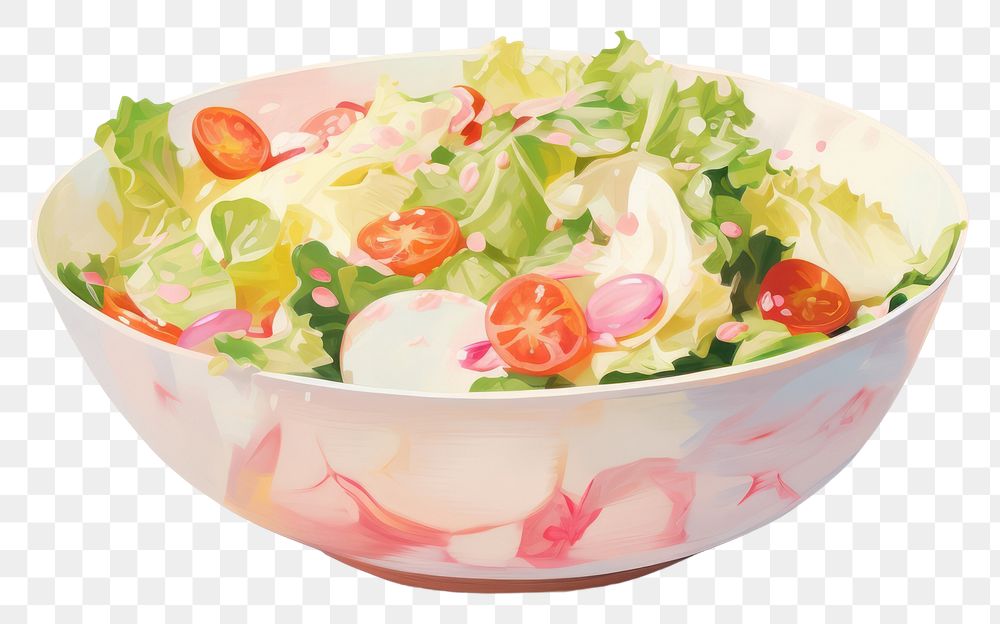 PNG Salad food bowl vegetable. AI generated Image by rawpixel.