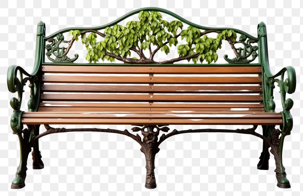 PNG Bench furniture white background architecture. 