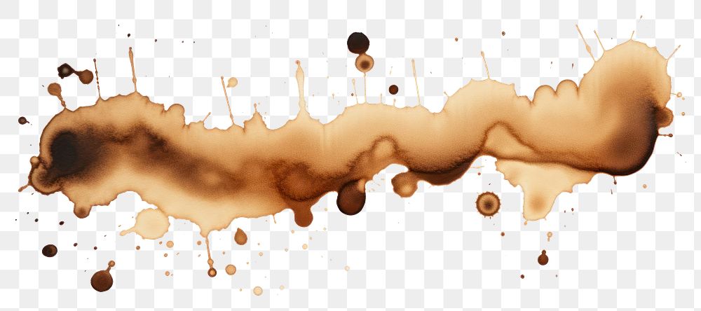 PNG Blots of coffee backgrounds ink white background. AI generated Image by rawpixel.