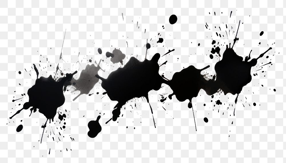 PNG Blots of ink backgrounds white background splattered. AI generated Image by rawpixel.