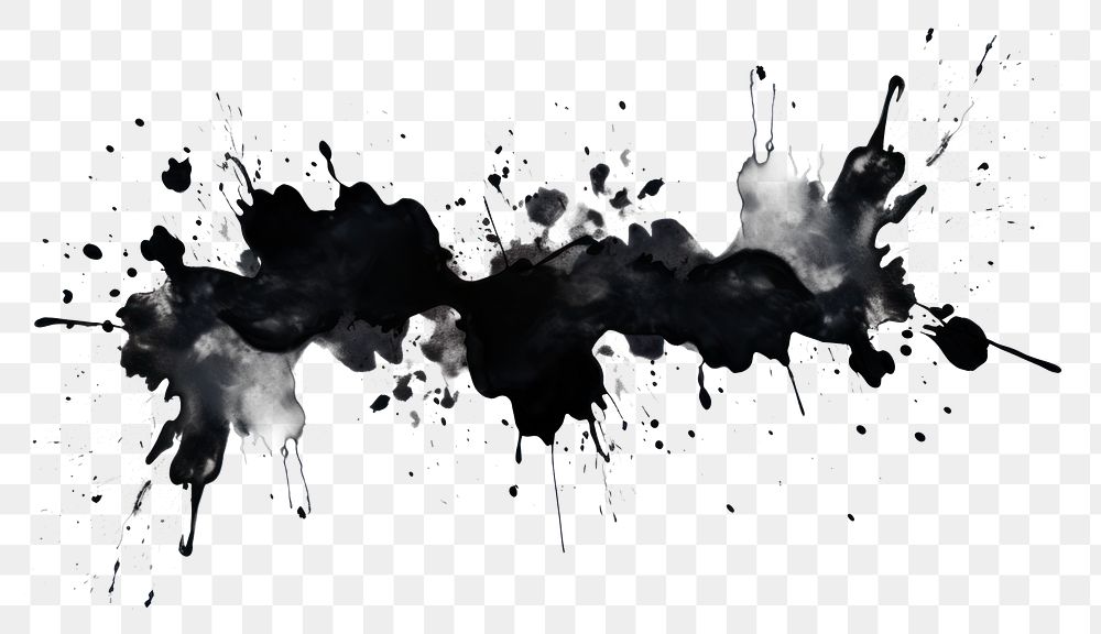 PNG Blots of ink white background splattered creativity. AI generated Image by rawpixel.