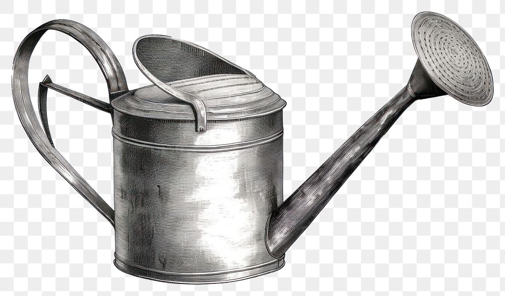 PNG  Watering can drawing sketch white background.