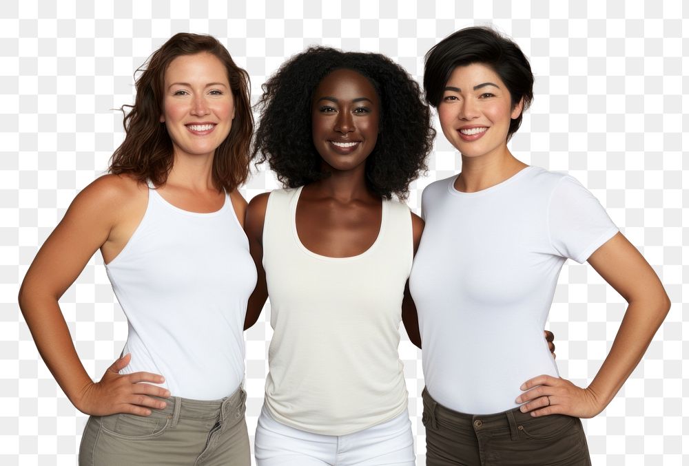 PNG  Inclusivity portrait blouse people. AI generated Image by rawpixel.