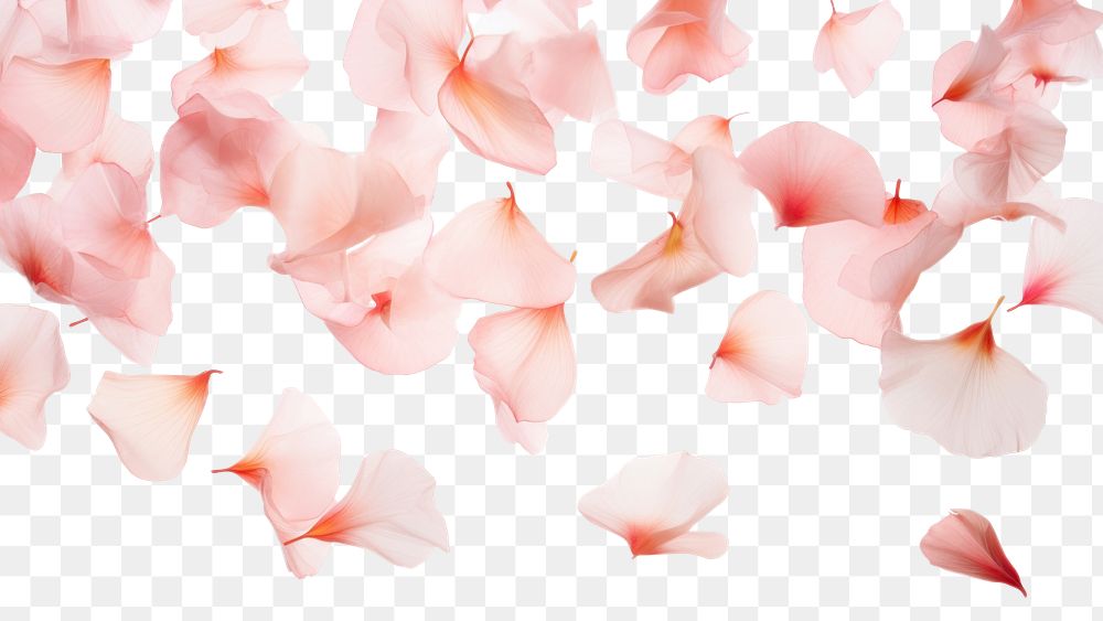 PNG Flower petals backgrounds plant white background. AI generated Image by rawpixel.