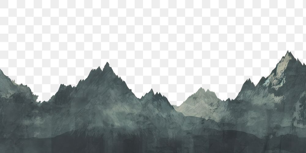 PNG  Mountain backgrounds landscape painting. AI generated Image by rawpixel.