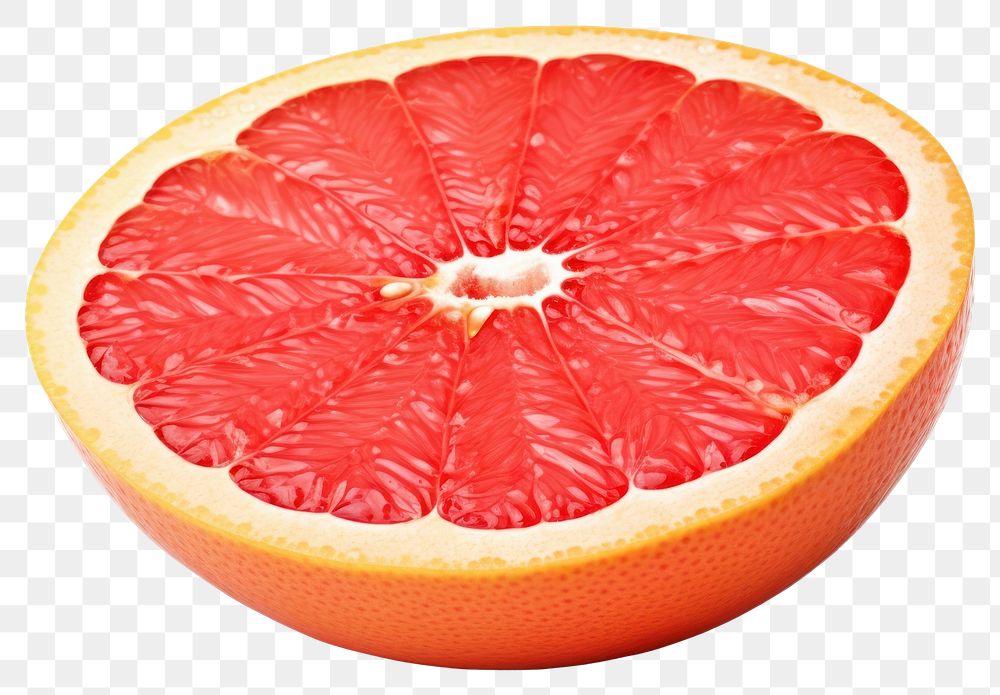 PNG Half of grapefruit plant food white background. AI generated Image by rawpixel.