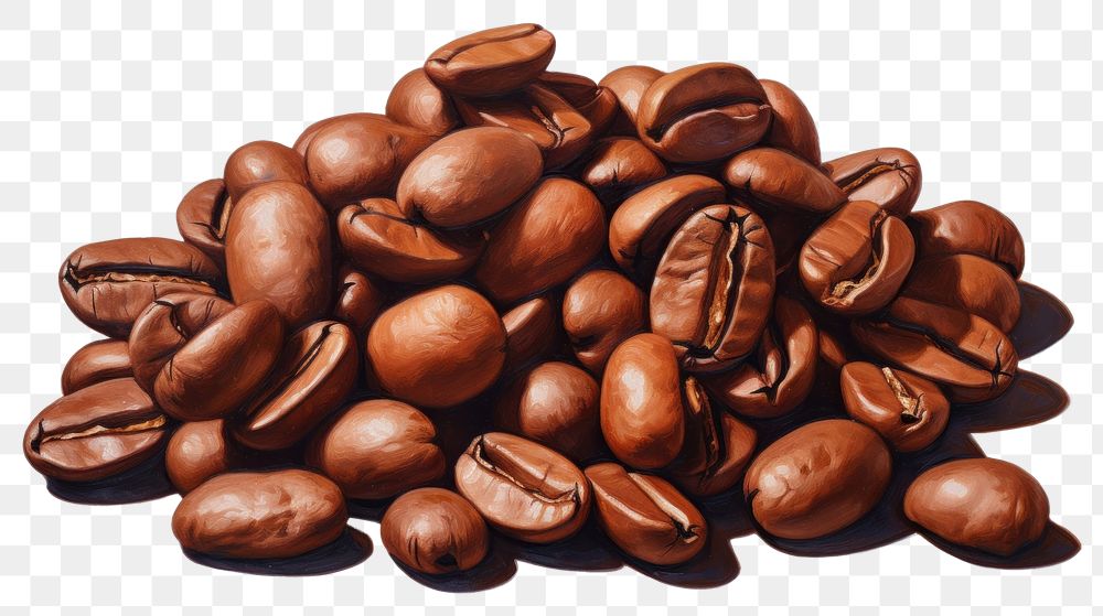 PNG  Coffee beans backgrounds food freshness. AI generated Image by rawpixel.