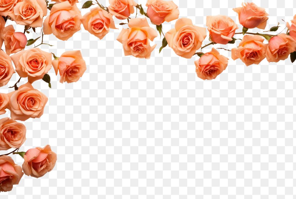 PNG Rose border from bottom backgrounds flower petal. AI generated Image by rawpixel.
