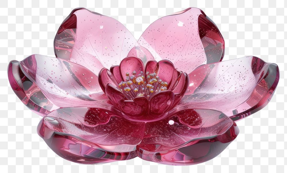 PNG Crystal flower gemstone jewelry plant.