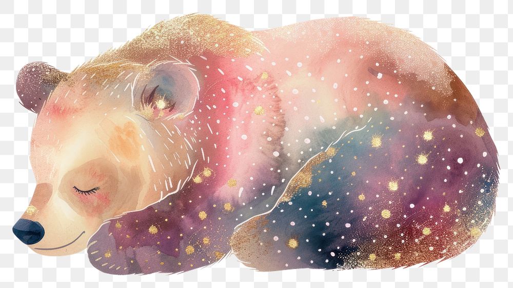 PNG Bear mammal white background relaxation.