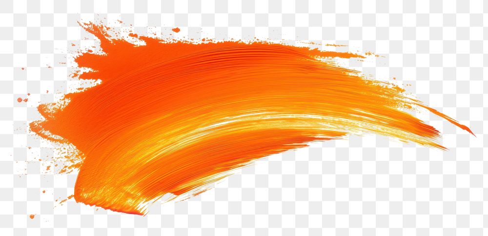 PNG Orange shape brush stroke backgrounds paint white background.