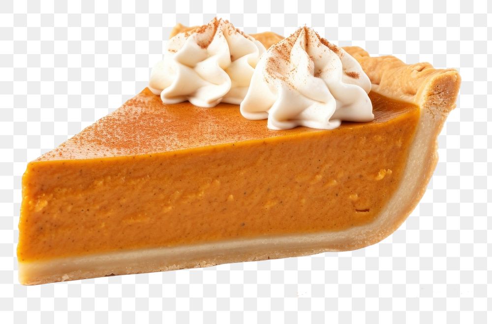 PNG Piece of Pumpkin pie dessert food cake.