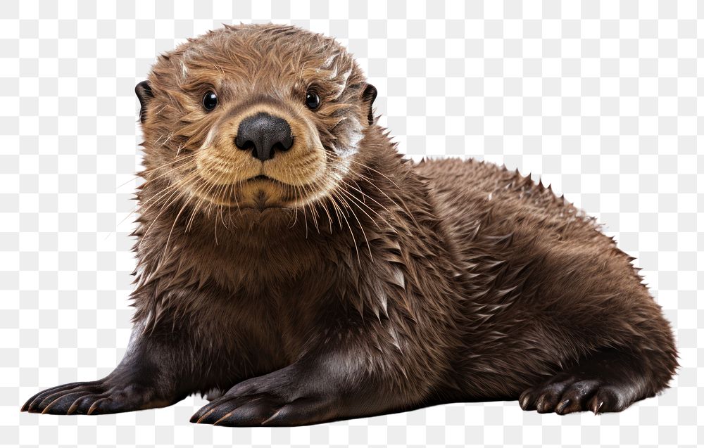 PNG Sea otter wildlife animal mammal.
