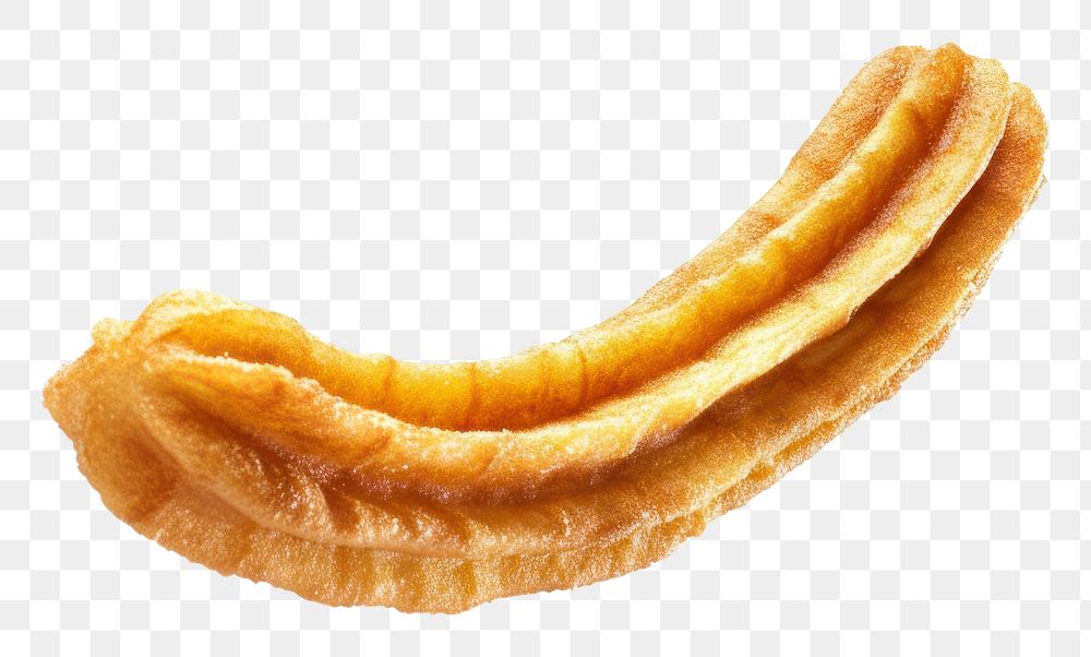 PNG Photo of a single churros banana food white background.