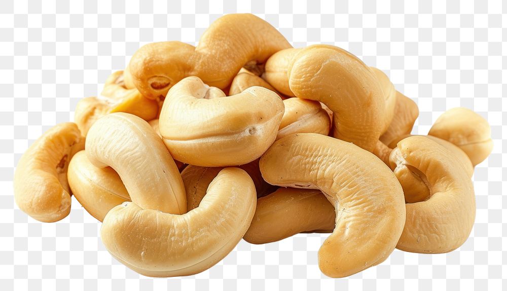 PNG Photo of cashew nut vegetable food white background.
