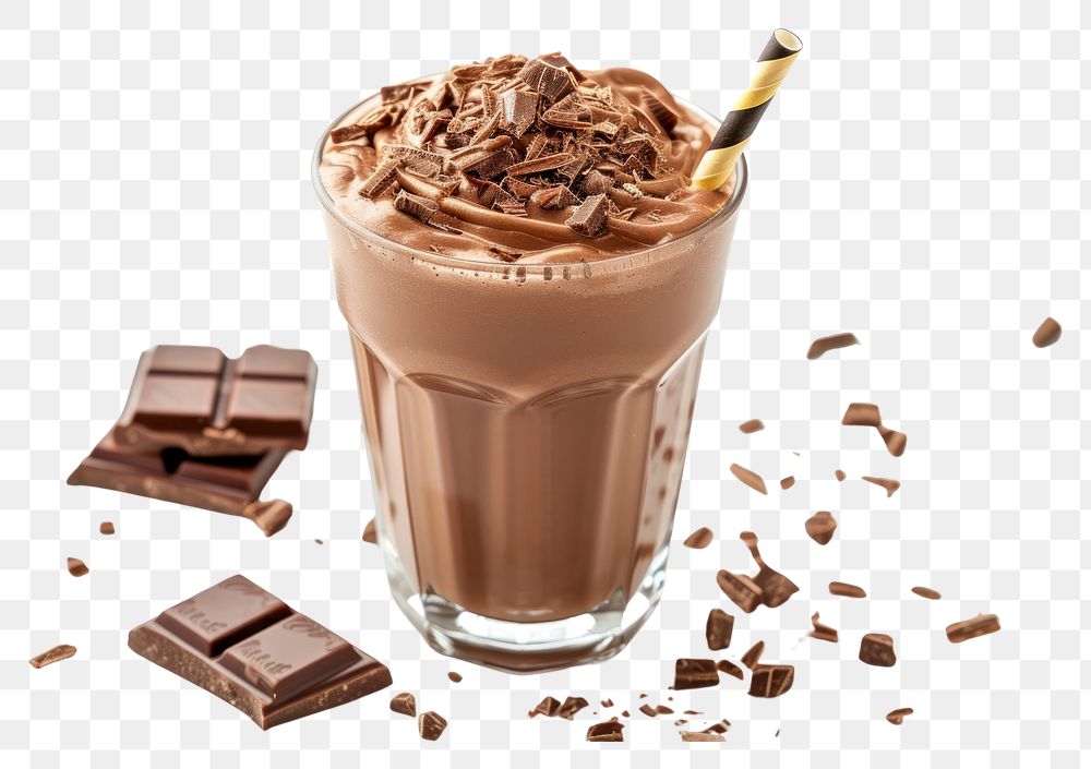 PNG Photo of chocolate milkshake dessert drink food.