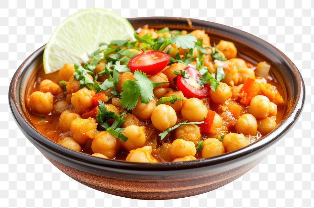 PNG Photo of chana masala curry food meal.