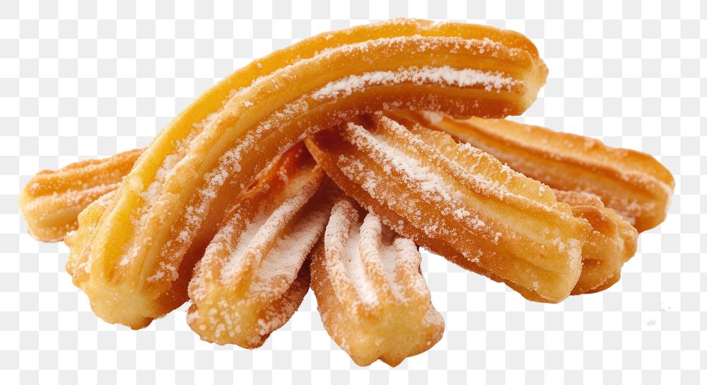 PNG Photo of churros dessert food white background.