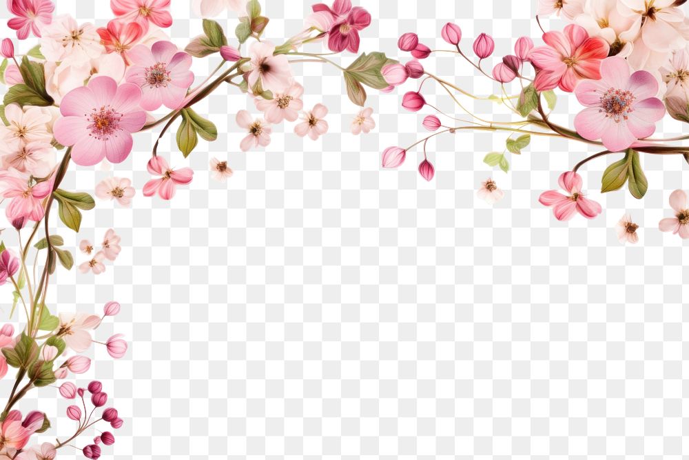 PNG Floral border backgrounds blossom flower.