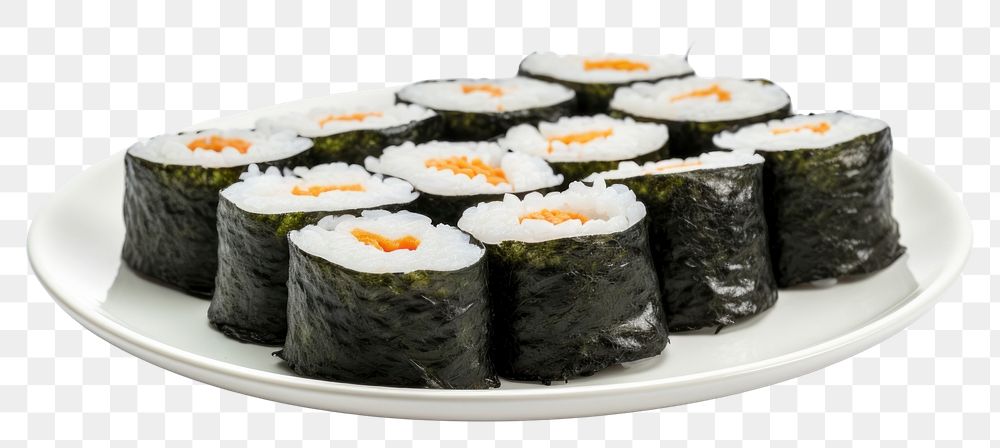 PNG Nori sushis plate food rice.
