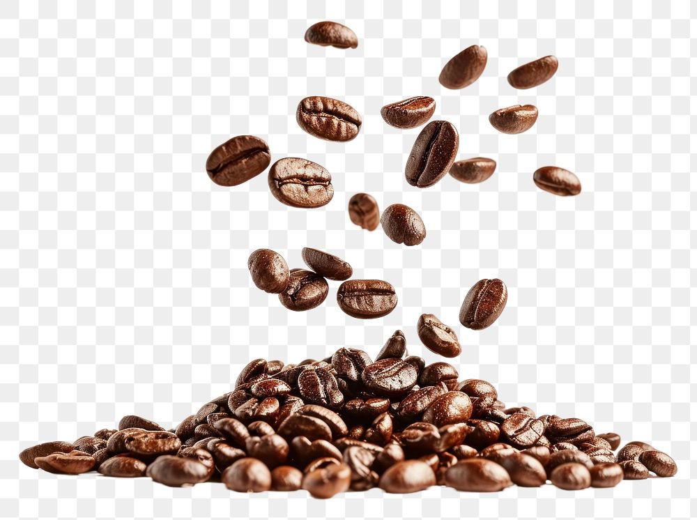 PNG Coffee beans food white background freshness