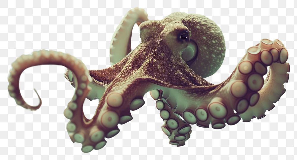 PNG Octopus in ocean animal invertebrate cephalopod.