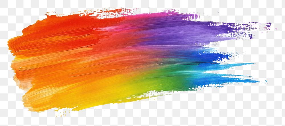 PNG Rainbow brush stroke backgrounds paint white background.