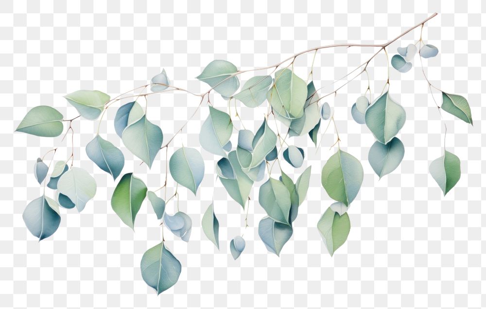 PNG Eucalyptus leaves hanging plant leaf.