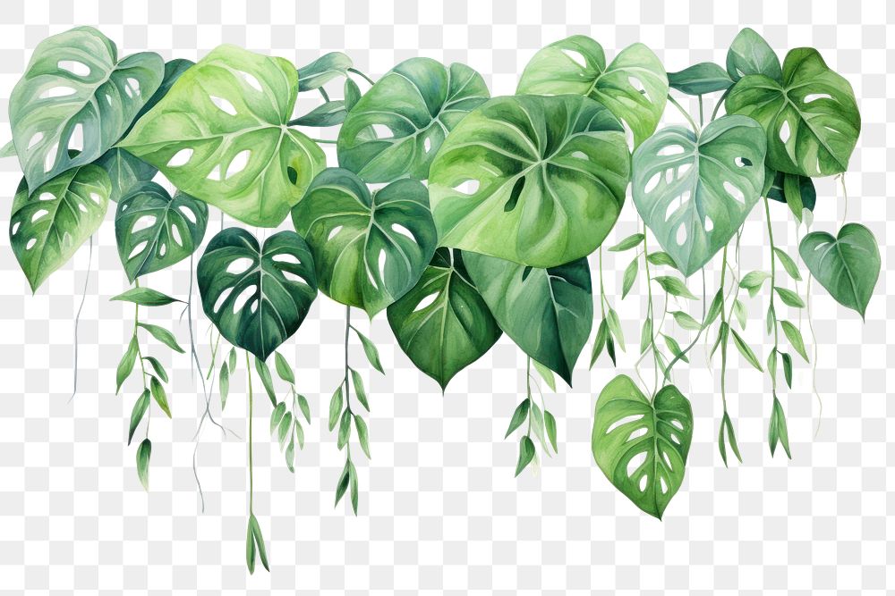PNG Tropical leaves plant green leaf