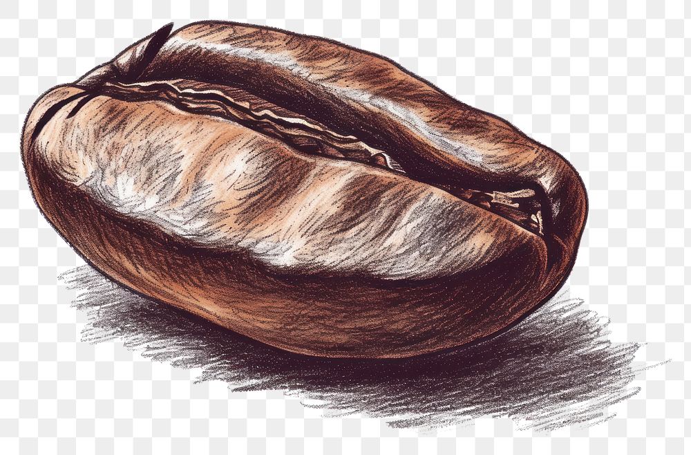 PNG Antique of coffee bean sketch brown food.