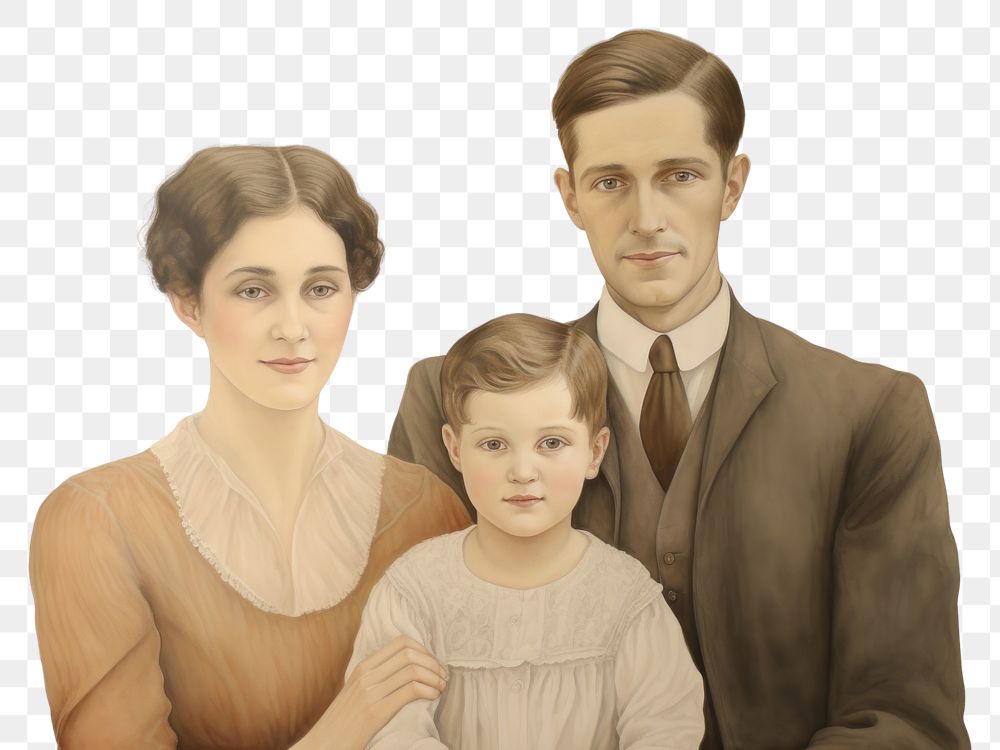 PNG Illustration of family painting portrait adult.