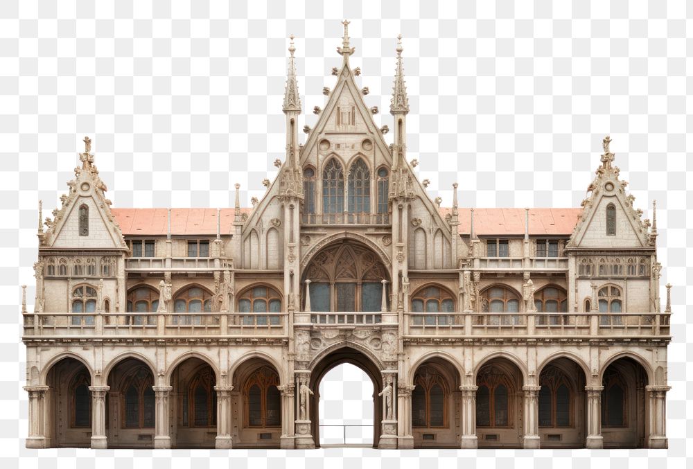 PNG Gothic market architecture building white background spirituality.