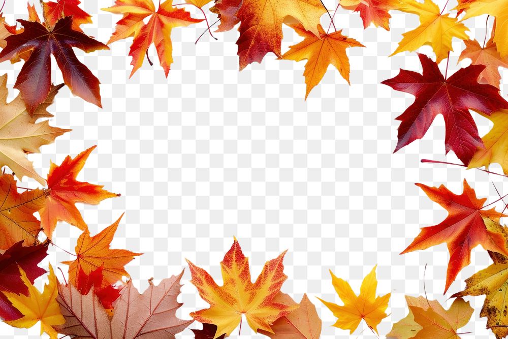 PNG Frame Of Autumn Leaves backgrounds autumn leaves.