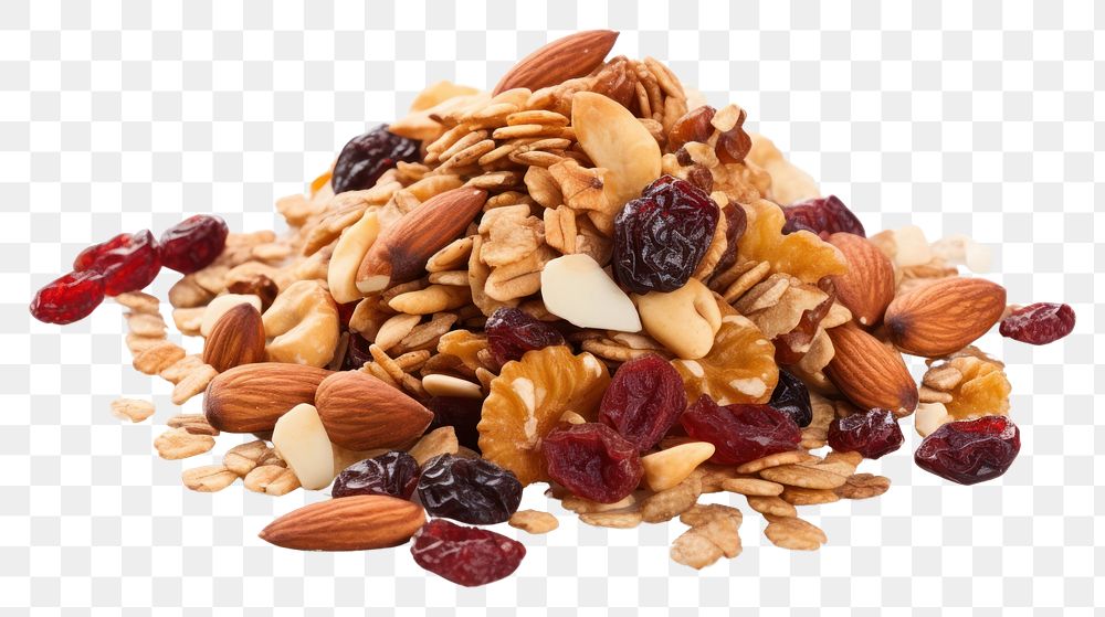 PNG Busket of Granola granola food seed.