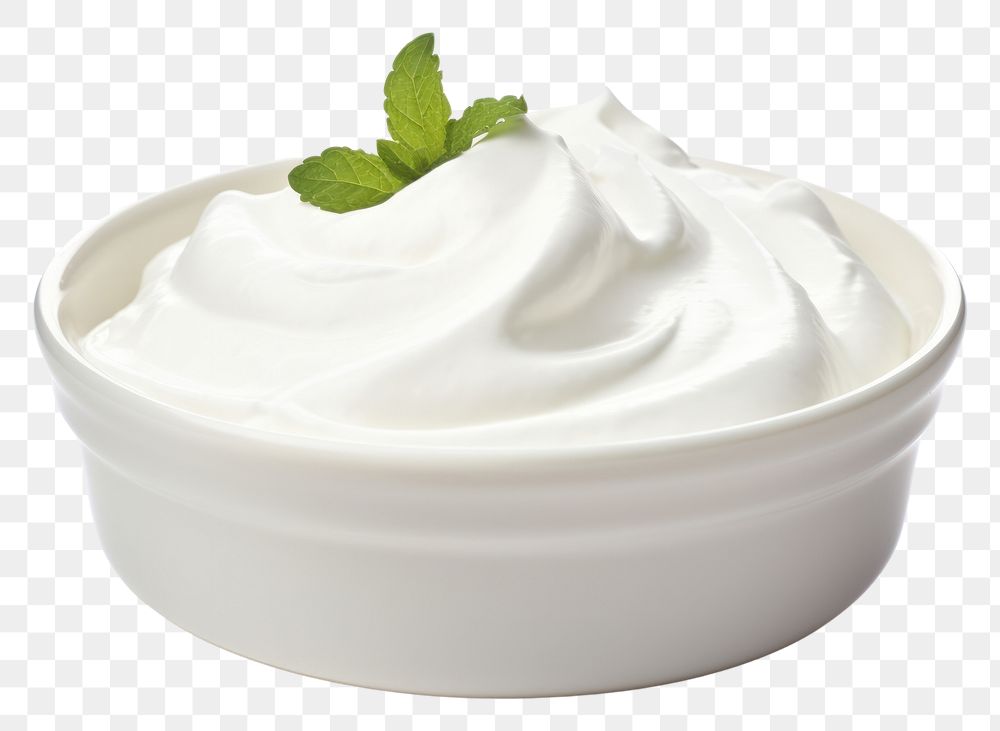 PNG Greek yogurt dessert cream white.