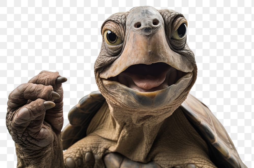 PNG Selfie tortoise wildlife reptile animal.