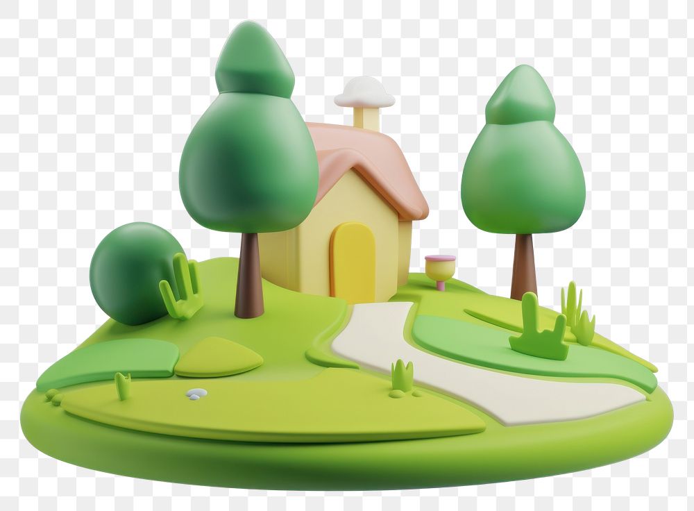 PNG Countryside outdoors cartoon green.