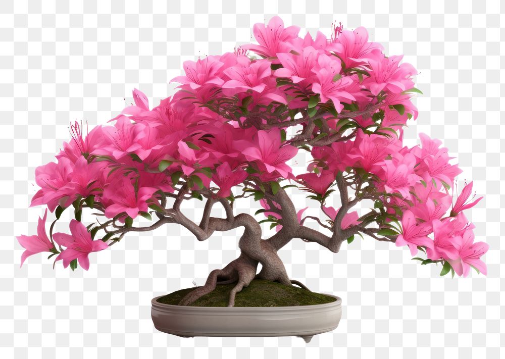 PNG Azalea blossom bonsai flower.