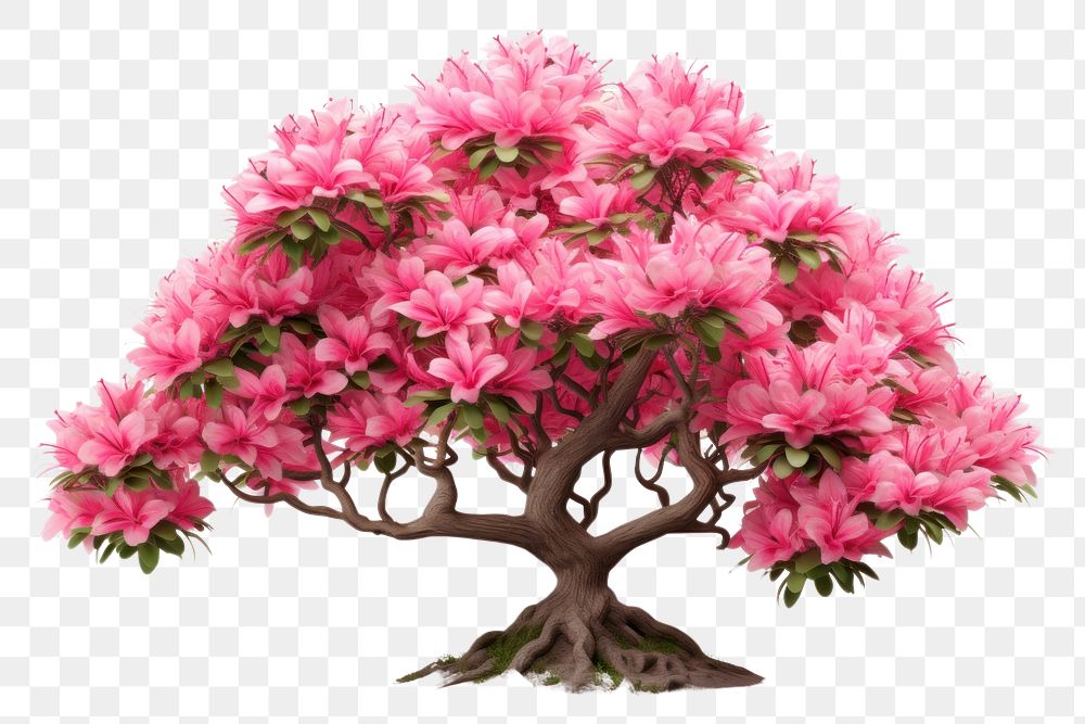 PNG Azalea blossom flower bonsai.
