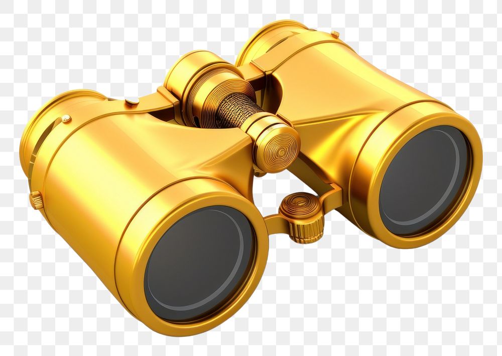 PNG Simple binoculars gold white background yellow.