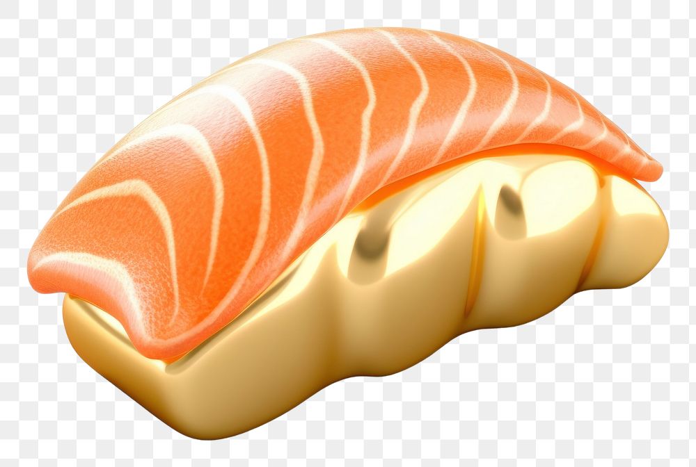 PNG Sushi food salmon white background.