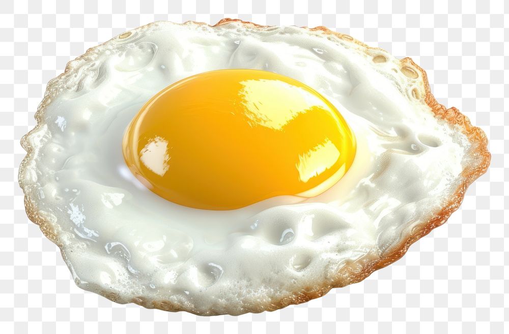 PNG Fried eggs food white background breakfast.