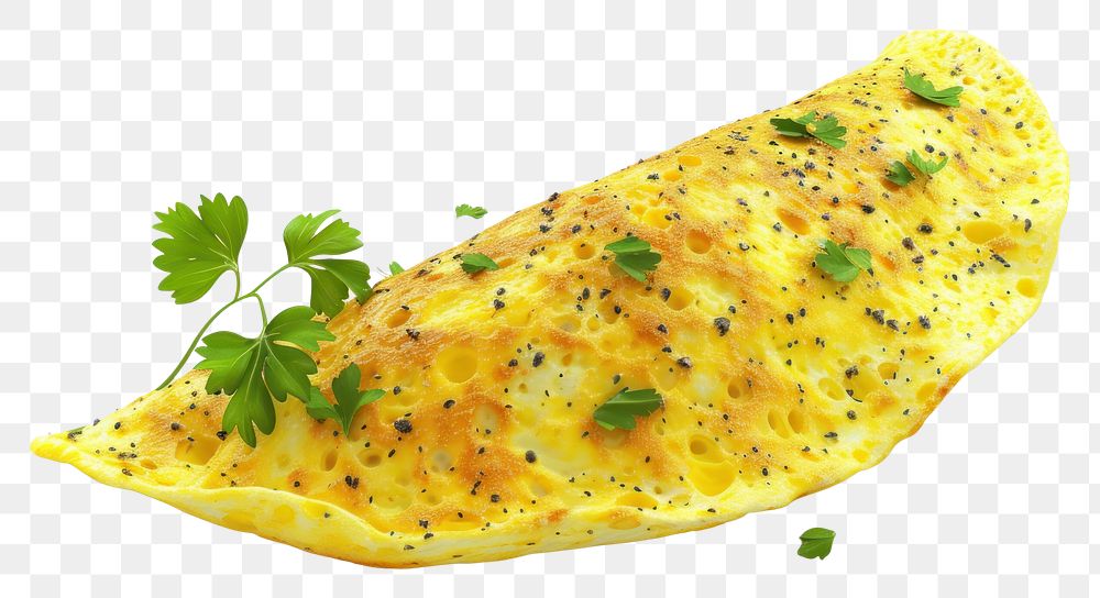 PNG Omlettes omelette food white background.